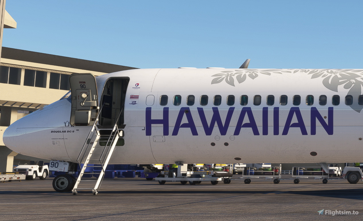 HAWAIIAN AIRLINES N490HA -SkySimulations DC9-30 w/cabin