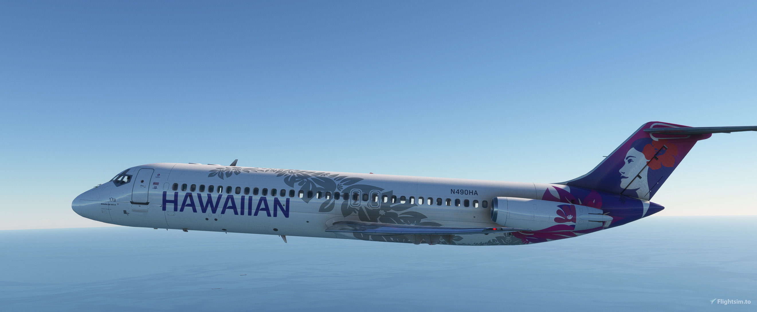 HAWAIIAN AIRLINES N490HA -SkySimulations DC9-30 w/cabin