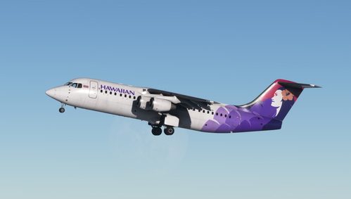 Hawaiian Airlines N782HA Fictional Just Flight Avro RJ100 - 8k