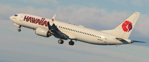 Hawaiian Airlines Retro 1973 Style (N872HA) Fictional iFly 737 Max - 8K