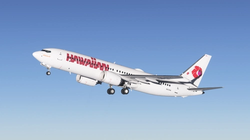 Hawaiian Airlines Retro N872HA Fictional Asobo Boeing 737 MAX 8 - 8K