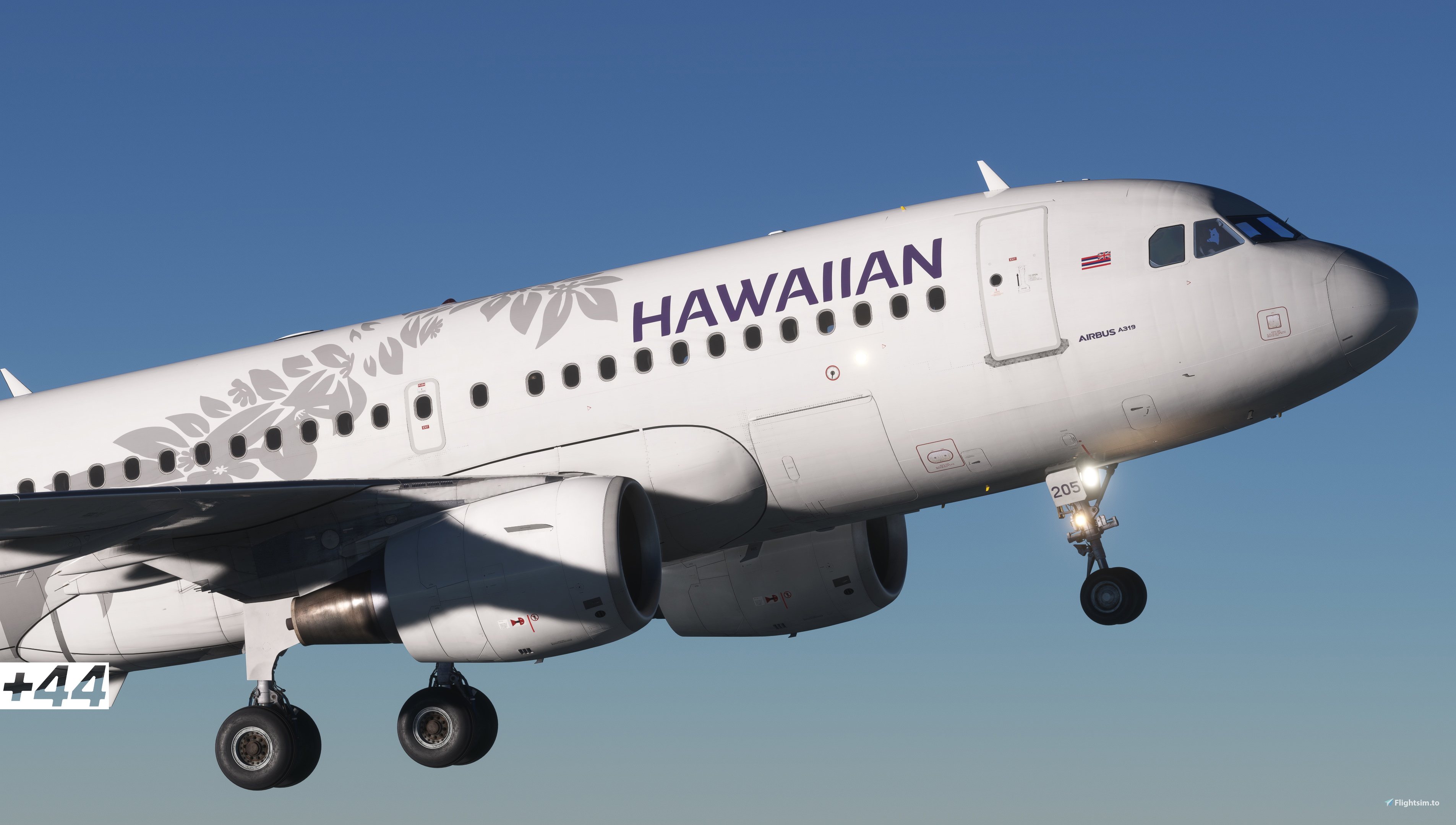 Hawaiian (N205HA) Fenix A319 - 8K - Aircraft Liveries for MSFS