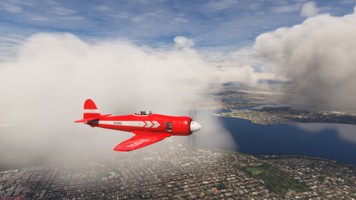 Hawker Sea Fury VH-BOU in red