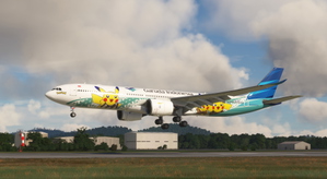 Headwind Simulations Airbus A330-900neo Garuda Indonesia "Pikachu Jet GA-2" PK-GPY thumbnail 1