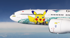 Headwind Simulations Airbus A330-900neo Garuda Indonesia "Pikachu Jet GA-2" PK-GPY thumbnail 3