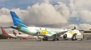 Headwind Simulations Airbus A330-900neo Garuda Indonesia "Pikachu Jet GA-2" PK-GPY thumbnail 5