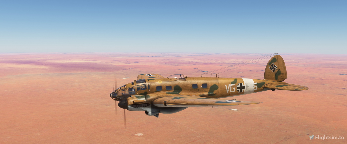 Heinkel He-111 Luftwaffe VG+ES for Microsoft Flight Simulator | MSFS