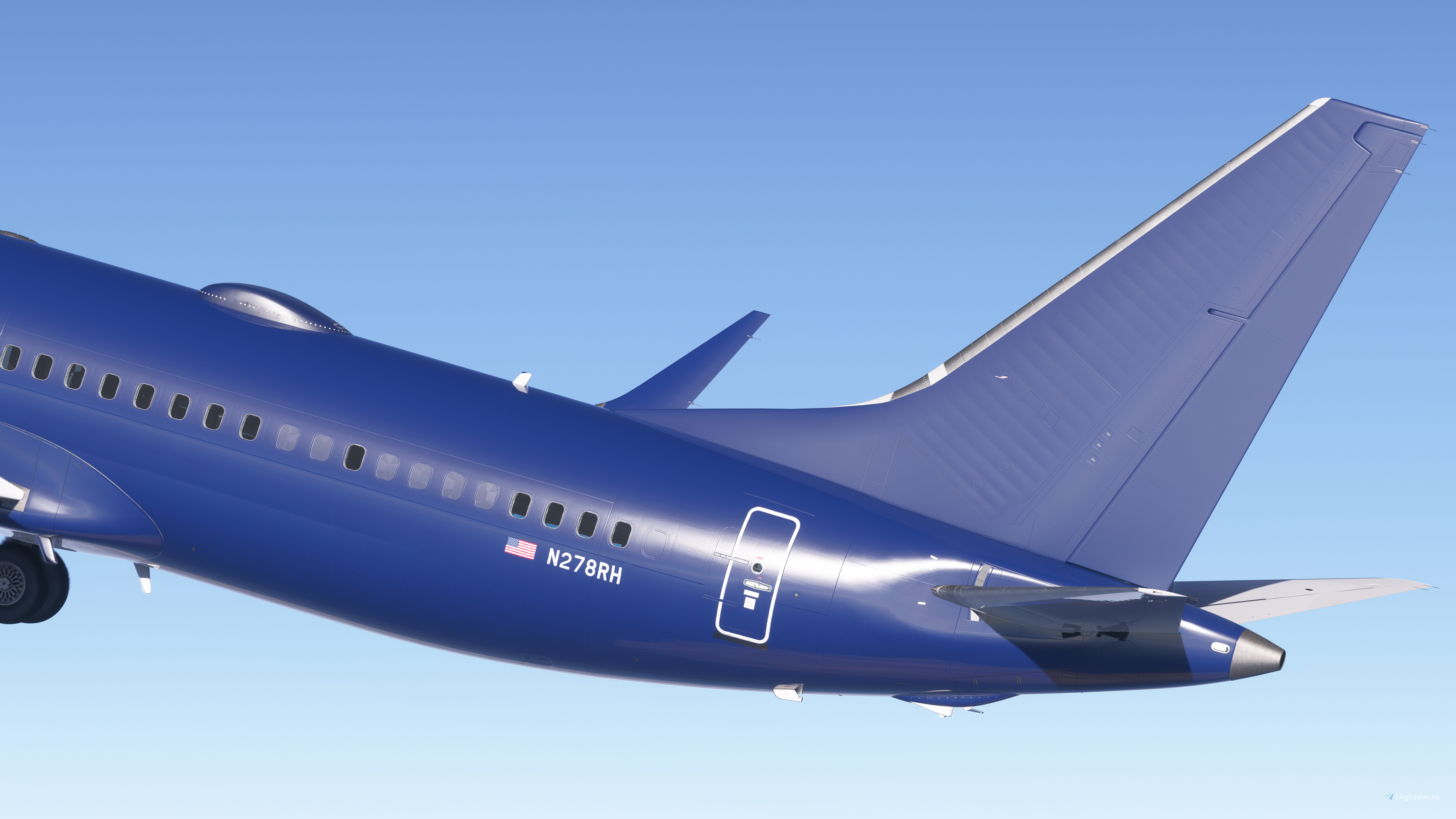 HiroK Herrick BBJ N278RH Asobo Boeing 737 MAX 8- 8K for Microsoft