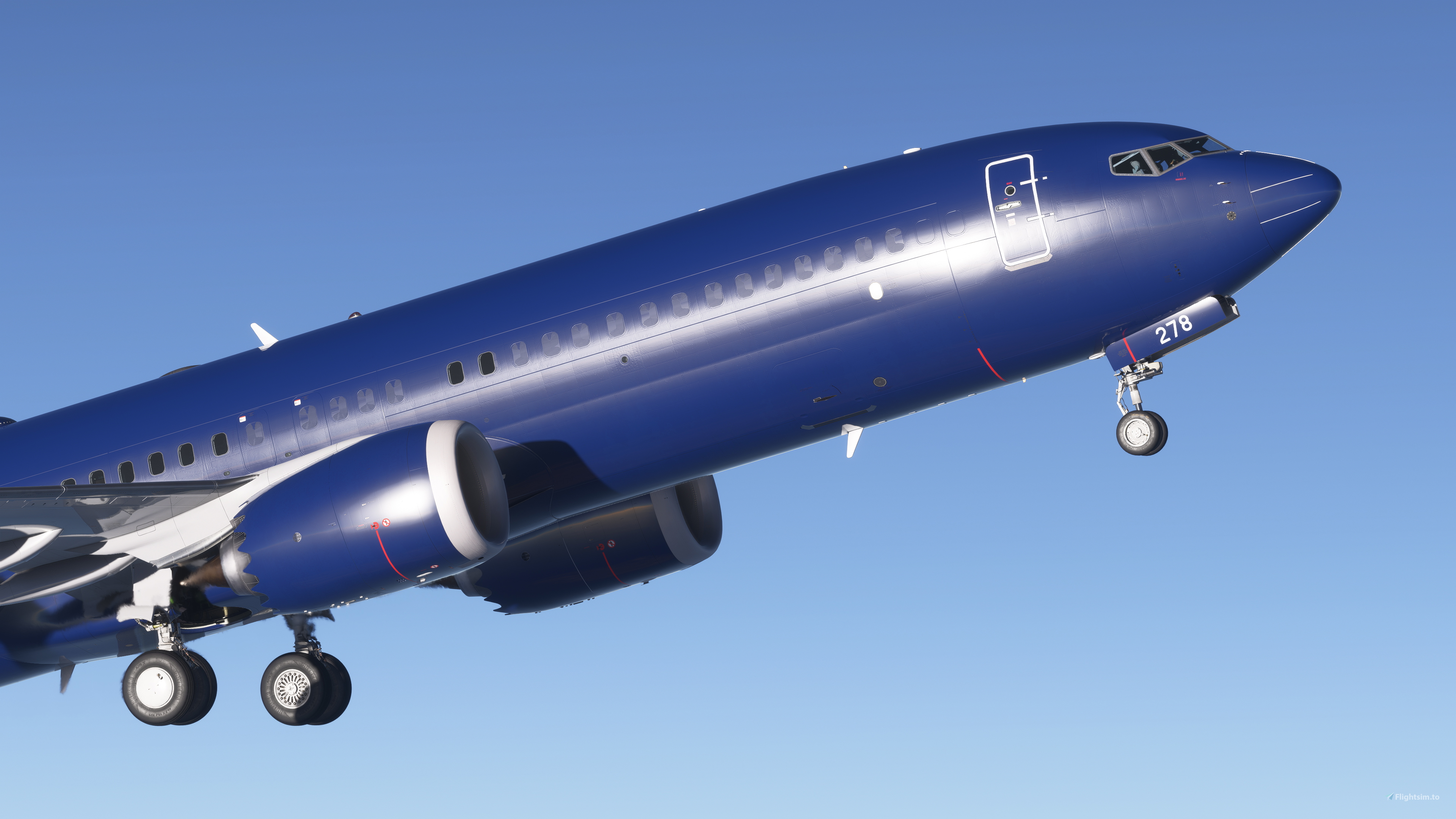 HiroK Herrick BBJ N278RH Asobo Boeing 737 MAX 8- 8K for Microsoft