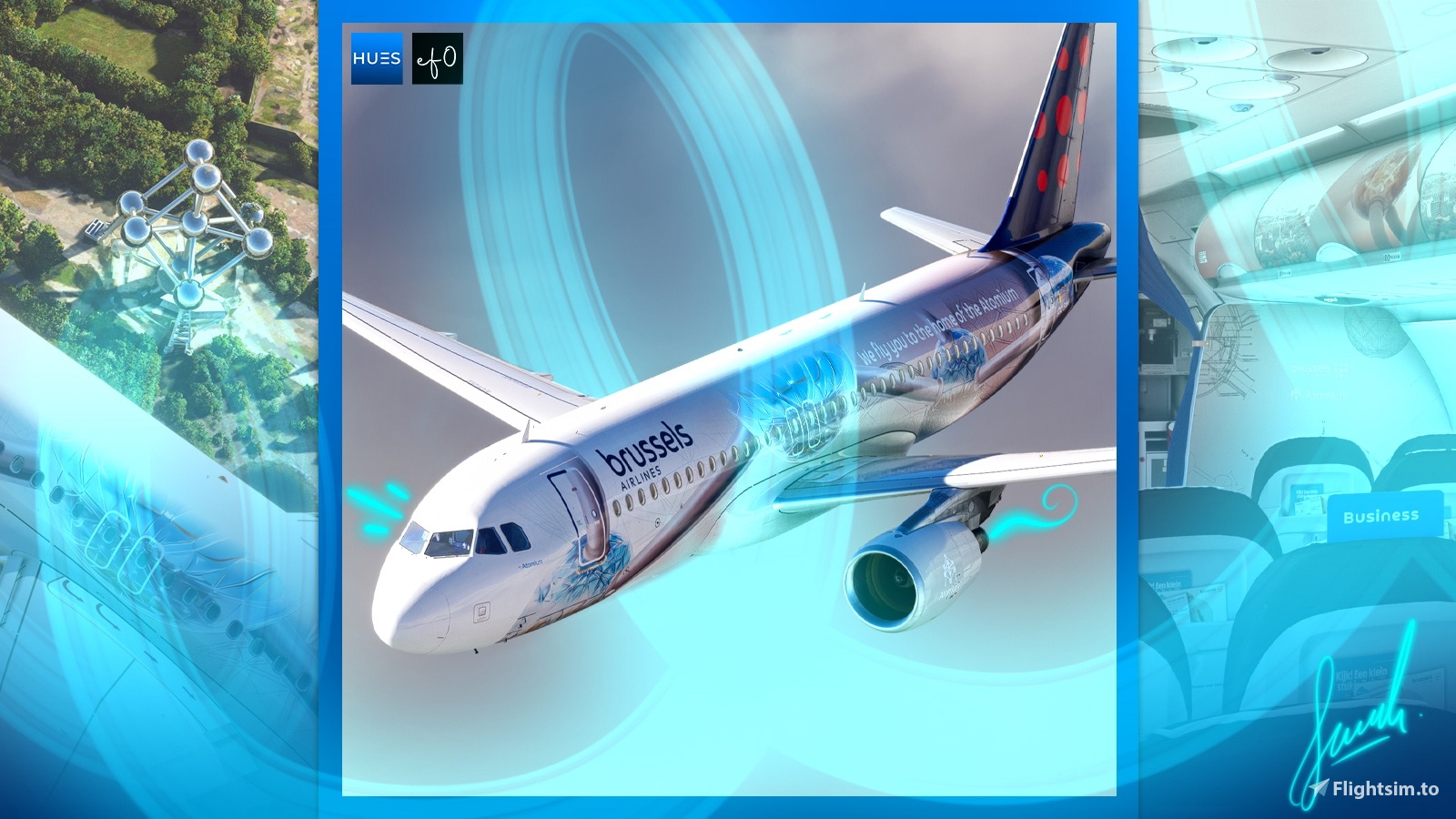 HUES | Brussels Airlines | OO-SNM | Hybrid 8/4K | w/Cabin - Image 1