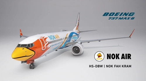 iFly  B737 MAX 8 | Nok Air | Pack of 3 | Weathered  | with Cabin