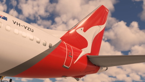 iFly 737 MAX 8 Qantas Airways VH-VZU with Cabin thumbnail 3