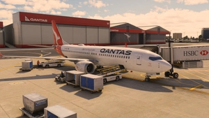iFly 737 MAX 8 Qantas Airways VH-VZU with Cabin thumbnail 4