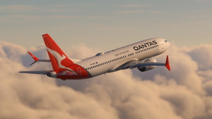 iFly 737 MAX 8 Qantas Airways VH-VZU with Cabin thumbnail 5