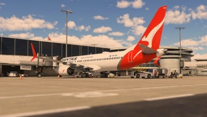 iFly 737 MAX 8 Qantas Airways VH-VZU with Cabin thumbnail 6
