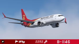 iFly 737 Max Shenzhen Airlines 深圳航空 B-1146 with cabin 8k thumbnail 1