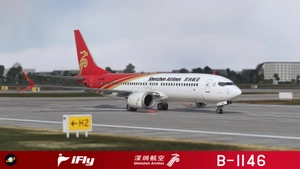 iFly 737 Max Shenzhen Airlines 深圳航空 B-1146 with cabin 8k thumbnail 3