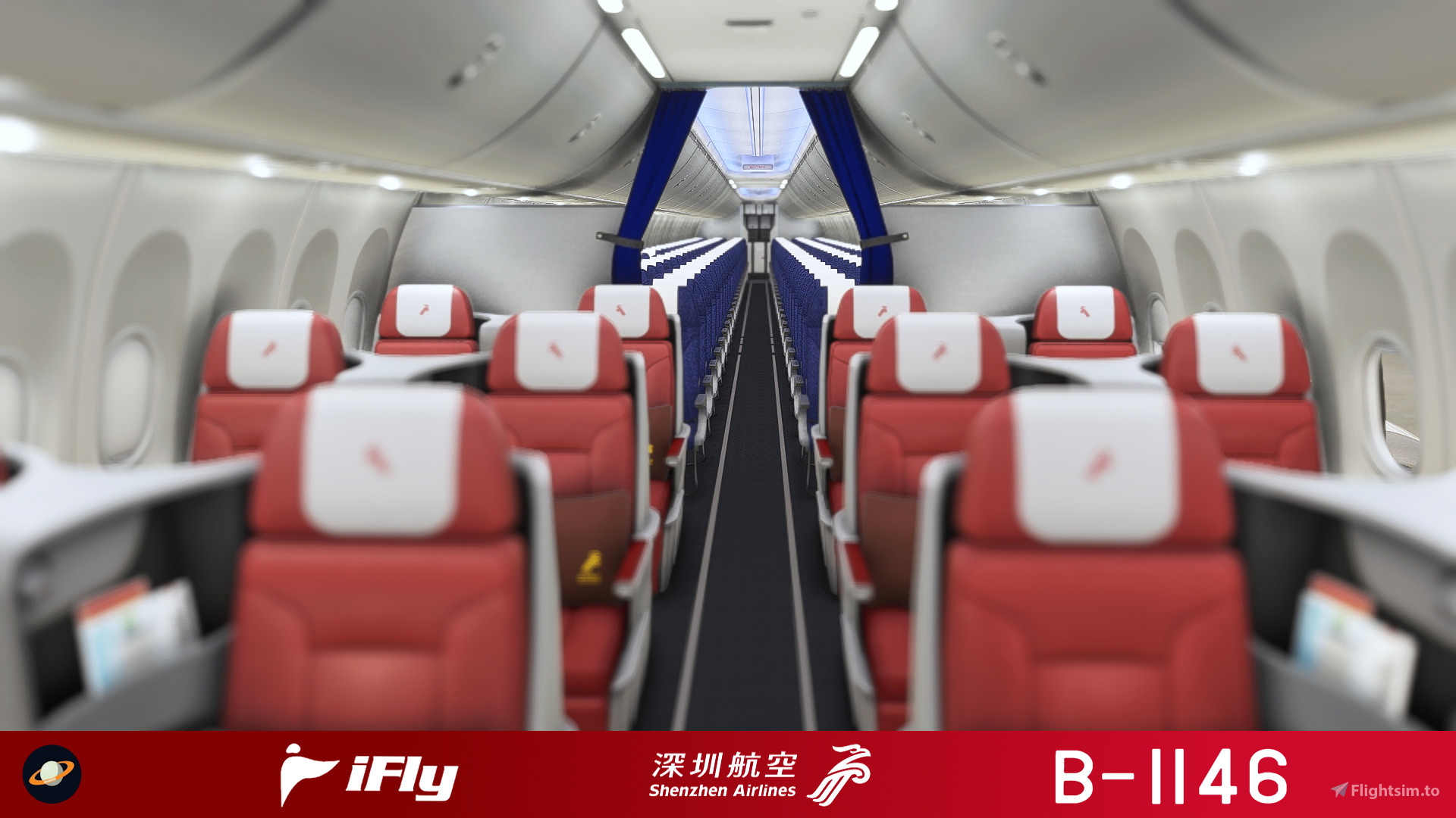 iFly 737 Max Shenzhen Airlines 深圳航空 B-1146 with cabin 8k の