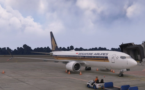 iFly 737 MAX8 Singapore Airlines 9V-MBH with cabin.