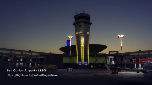 Improved  airport LLBG Textures | Fixed Textures + Yellow pin light ATC🎗 | David Rosenfeld LLBG