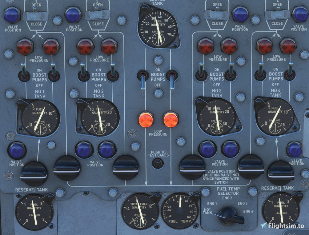 Improved panel and Imperial (Lbs) fuel gauges for the AH Boeing 707 ...