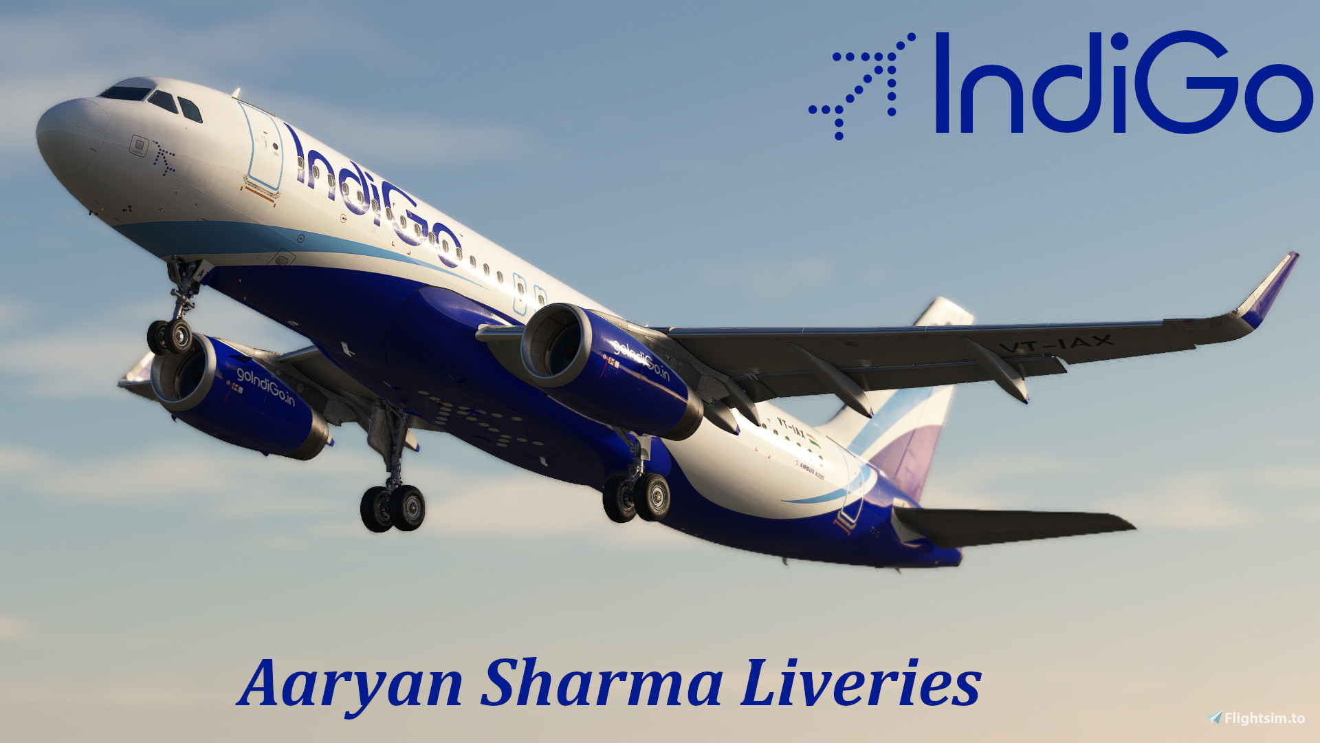 IndiGo a320ceo Sharklets Livery Pack || Fenix a320 (8K and 4K) - Image 1