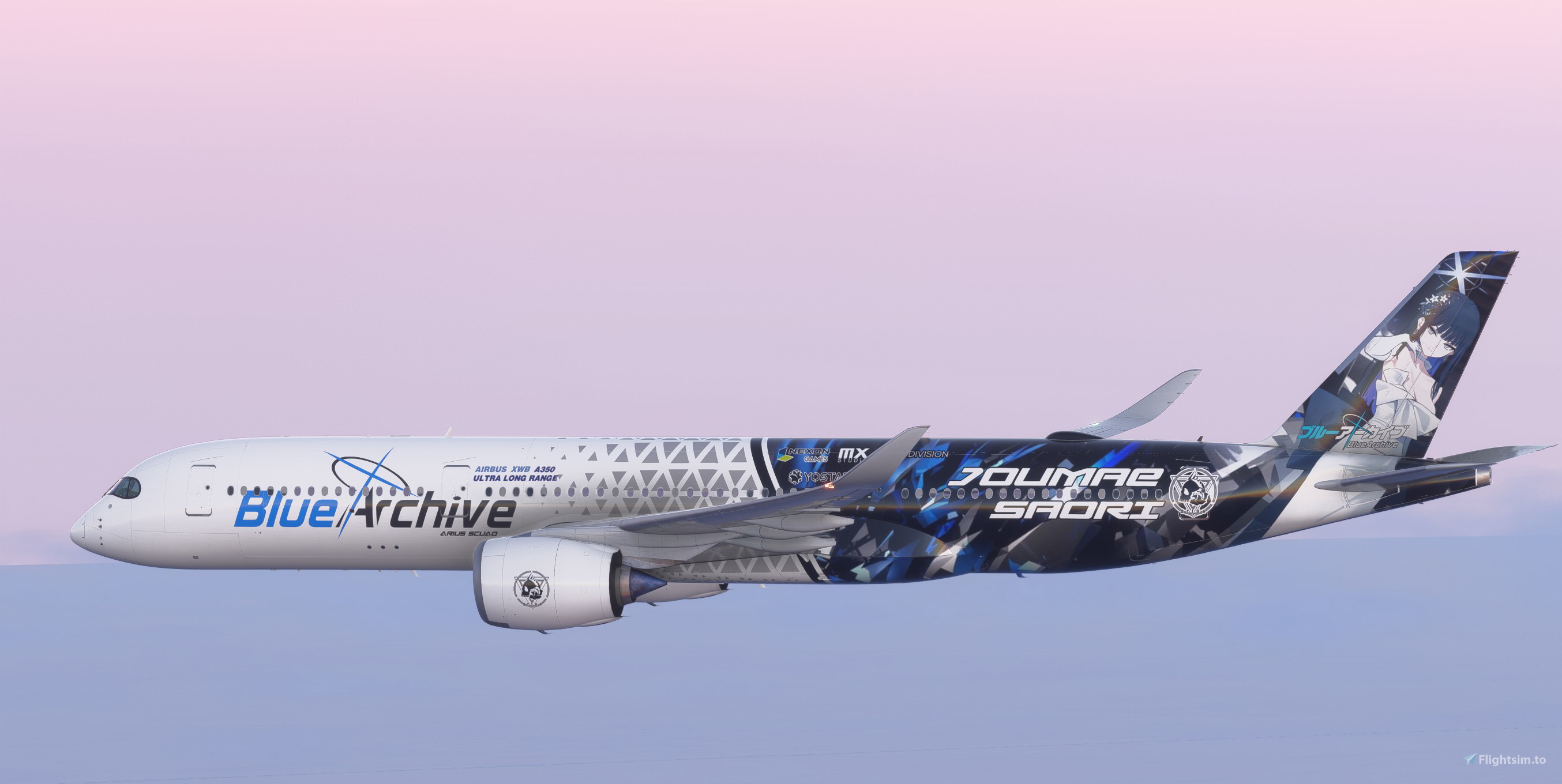 ini A350XWB │ BlueArchive │ Saori (dress) for Microsoft Flight