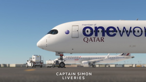 iniBuild A350-1000 Qatar Airways One World A7-ANE thumbnail 1