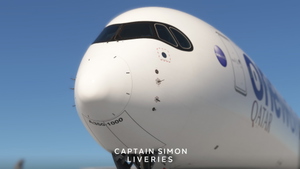 iniBuild A350-1000 Qatar Airways One World A7-ANE thumbnail 3