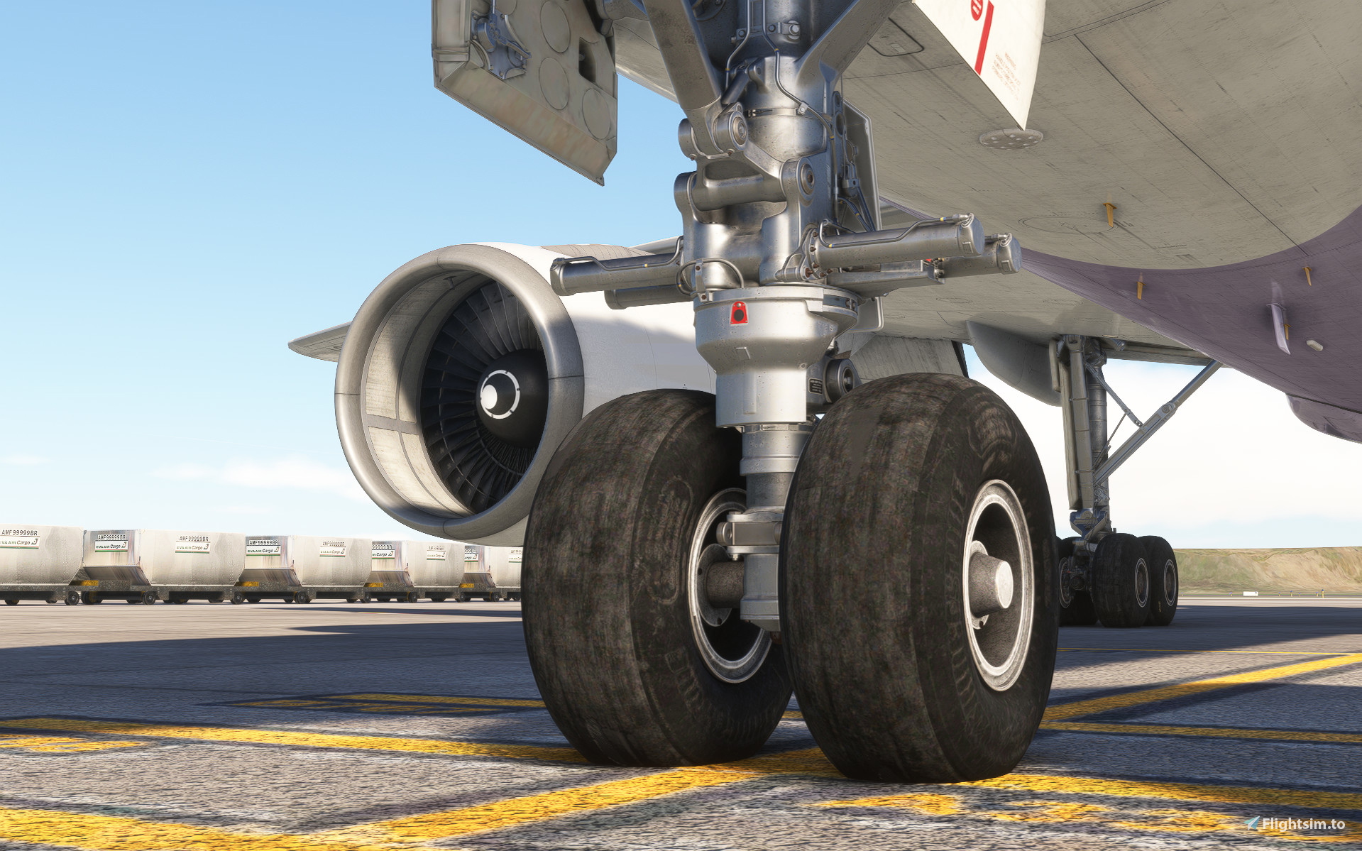 Inibuilds a300-600 Nose gear "down look"  compression mod (PFD level with horizon fix) - Image 1