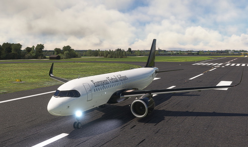 IniBuilds A320 European Virtual Airlines Livery b/w Black Wings