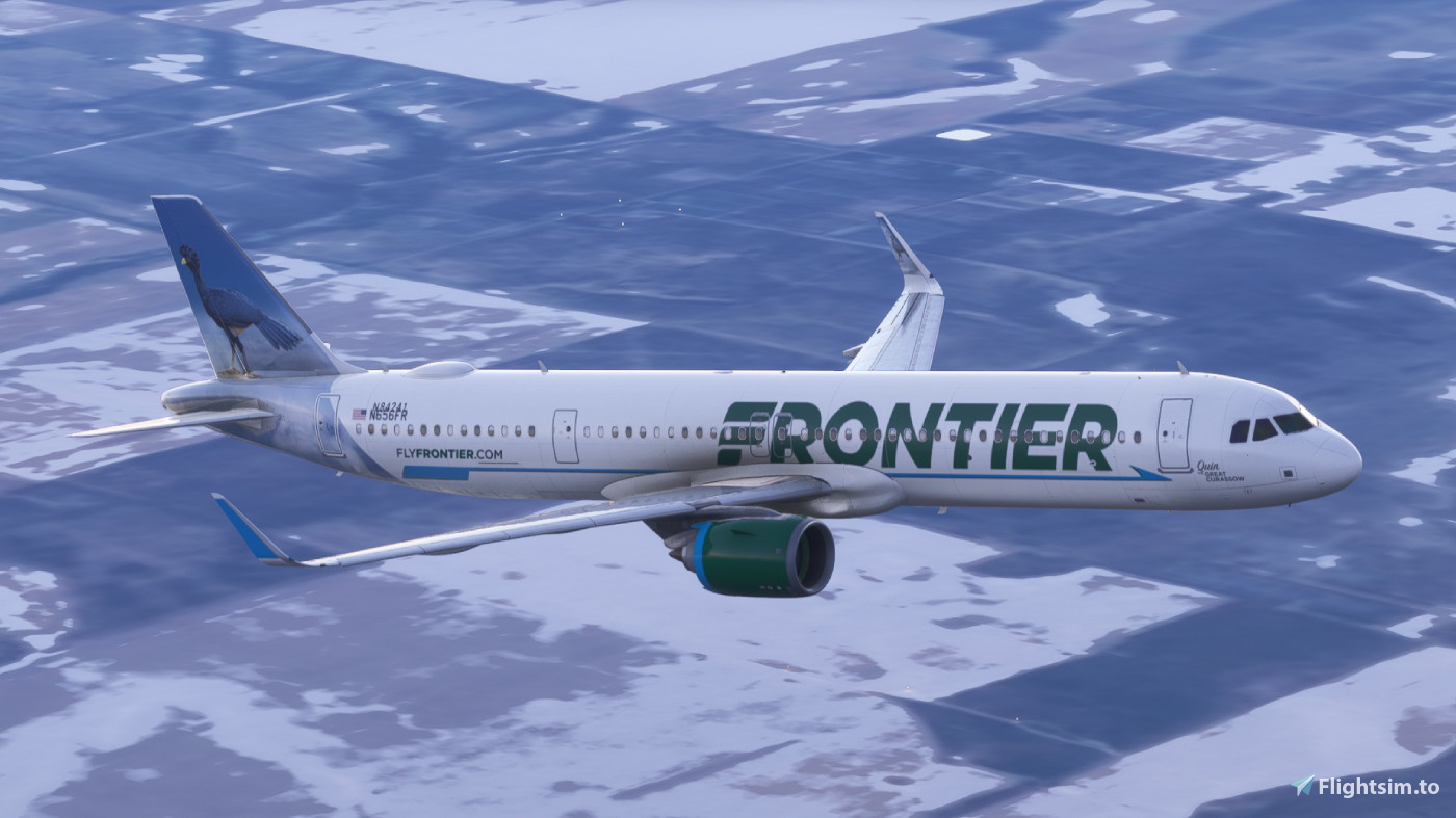 iniBuilds A321LR Frontier | Quin the Great Curassow | N656FR | 8K - Image 1