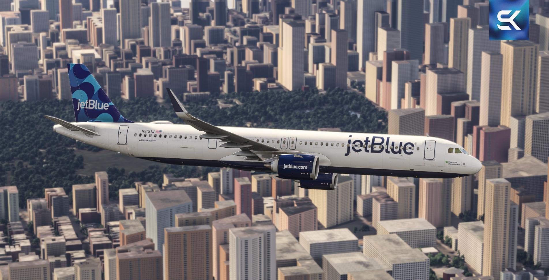 iniBuilds A321neo | Jetblue- N2151J (The Understood The AssignMint)  +w/Cabin (8K) - Image 1