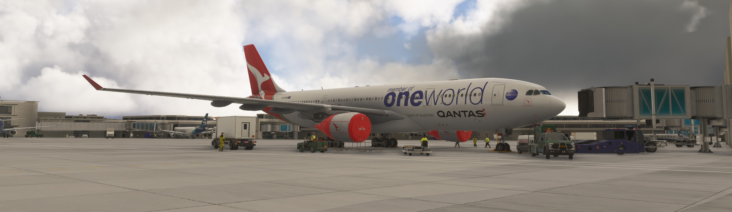 iniBuilds A330-200 (GE) | Qantas VH-EBN + VH-EBV | One World | MSFS 2024 | Requested - Image 1
