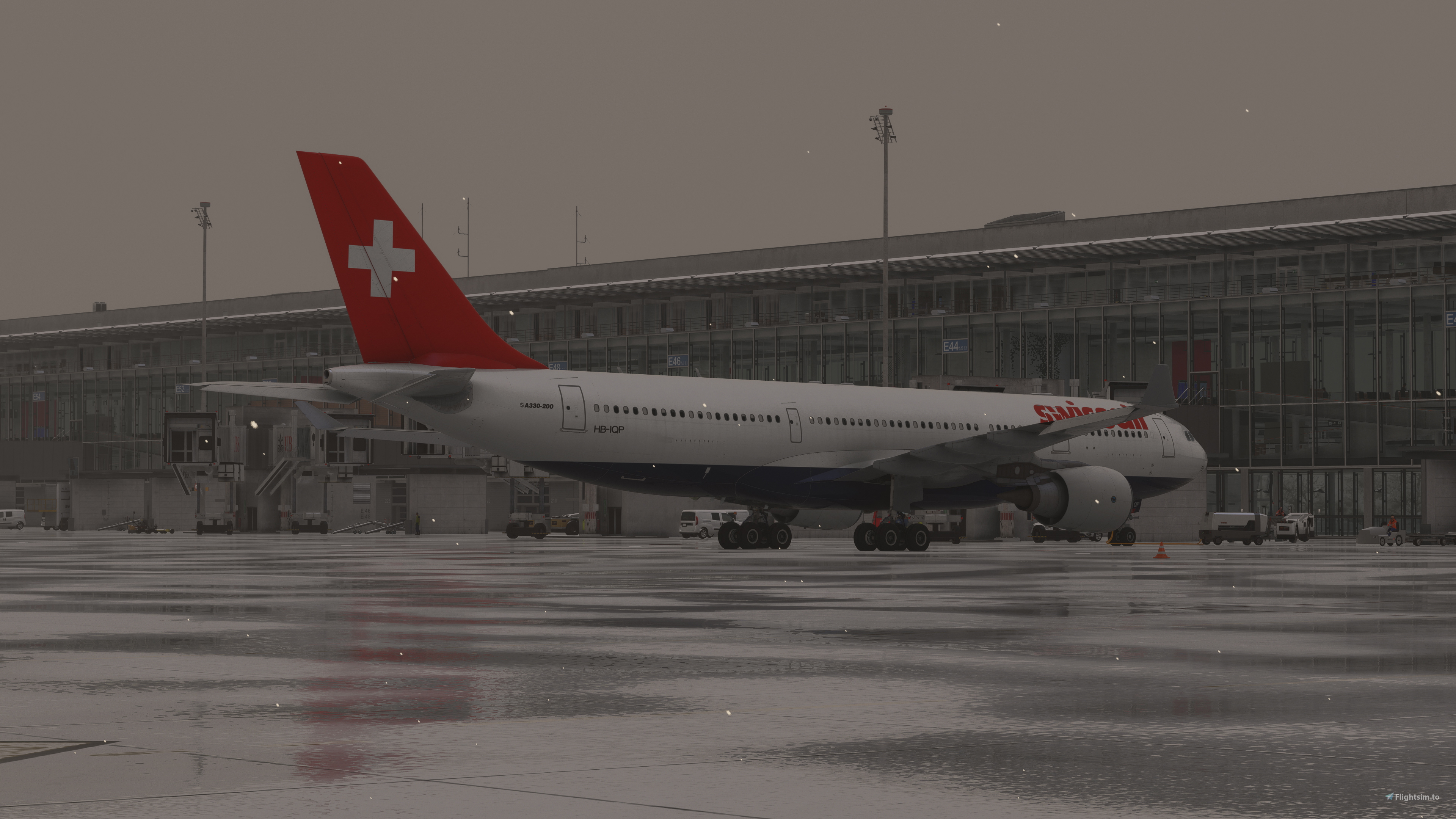 inibuilds A330-200 GE SWISSAIR old livery (HB-IQP) 8K MSFS2024 の
