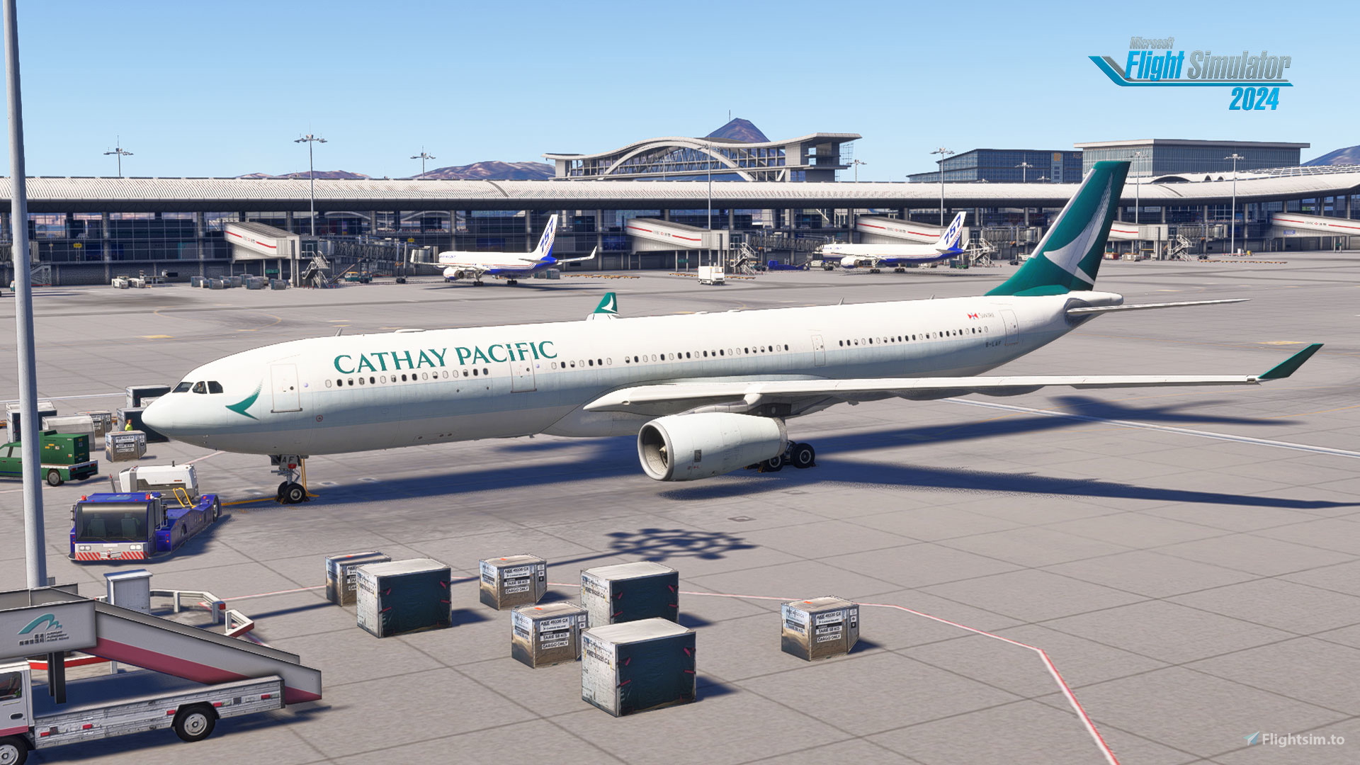 航空機・ヘリコプター CATHAY PACIFIC AIRBUS A-330-300 Cathay Pacific Airbus A330-300 Fleetpack – FSP Model – ATCO