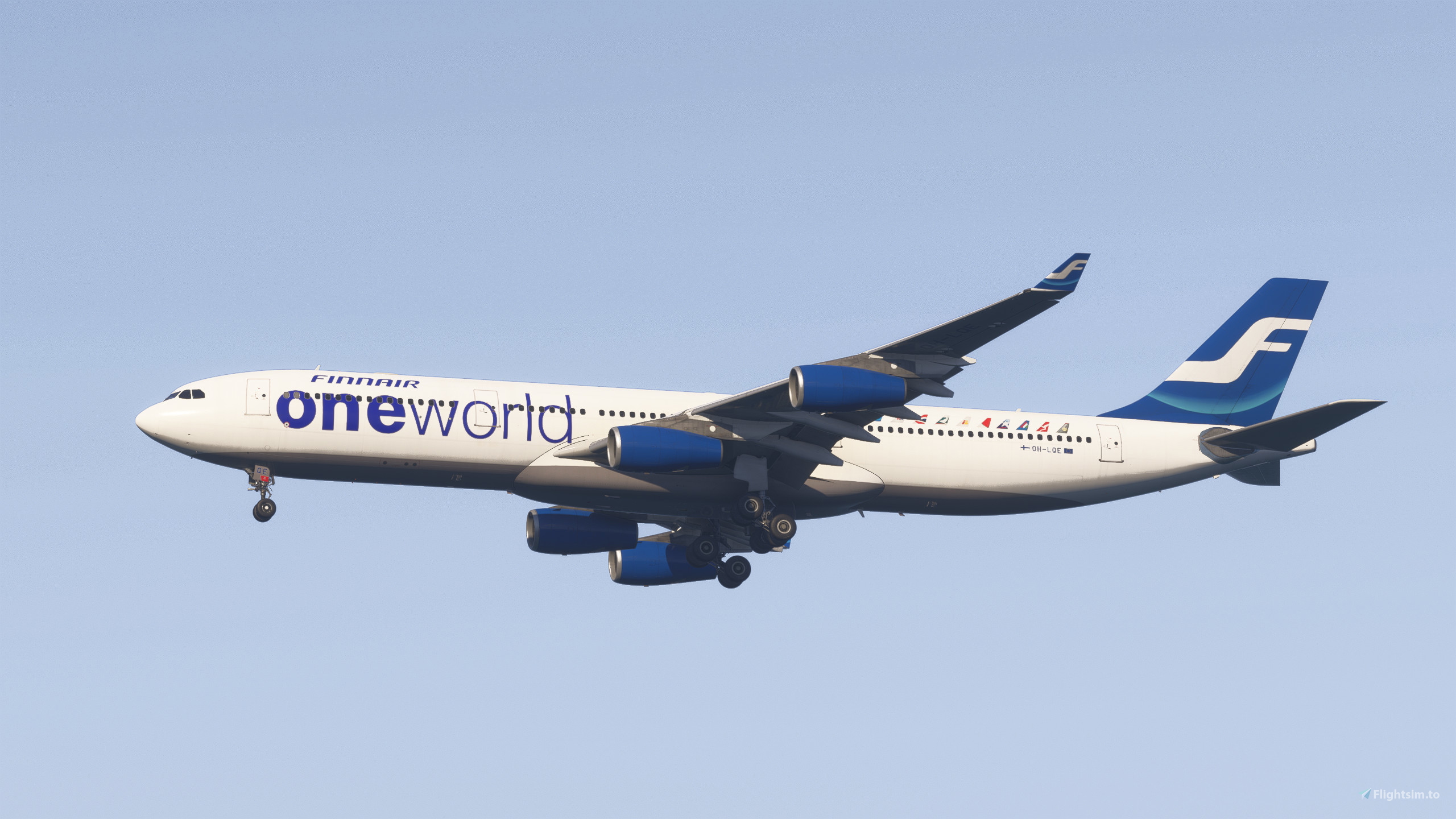 Inibuilds A340-300 — Finnair Oneworld OH-LQE (2010) for Microsoft
