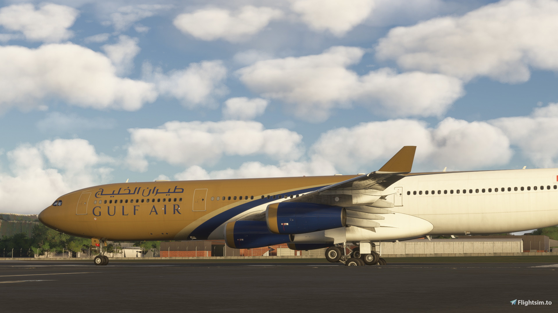 iniBuilds A340-300 - Gulf Air Old Colors (A9C-LH) 4k/8k - Aircraft