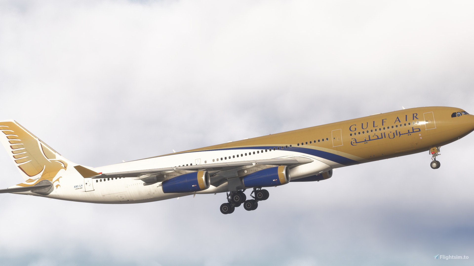 iniBuilds A340-300 - Gulf Air Old Colors (A9C-LH) 4k/8k for