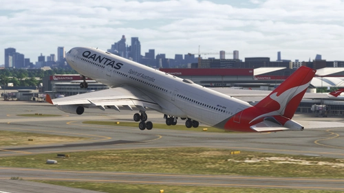 iniBuilds A340-300 Qantas VH-QPM