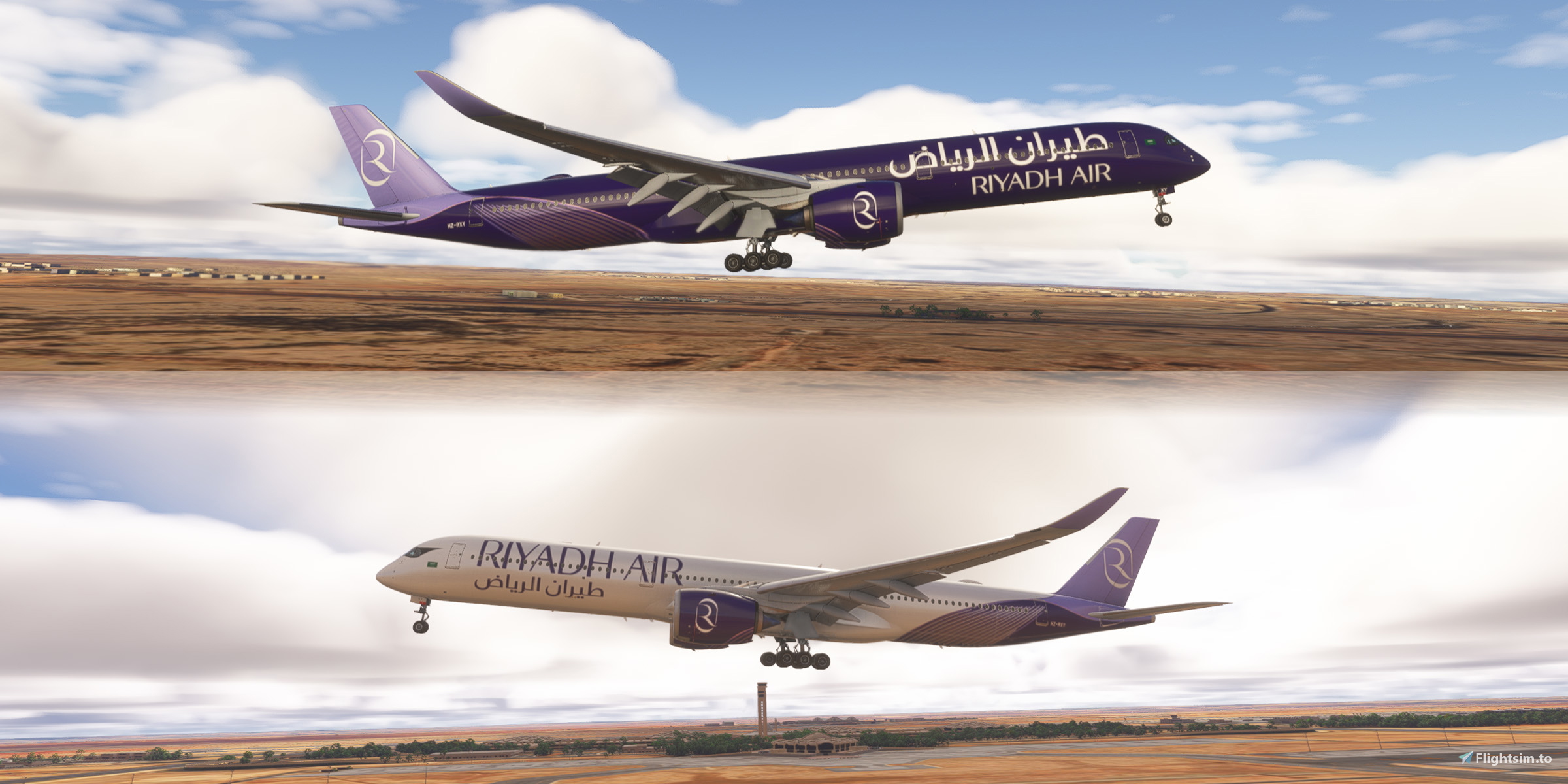 iniBuilds A350-1000 | Riyadh Air | Dark + Light liveries - Image 1
