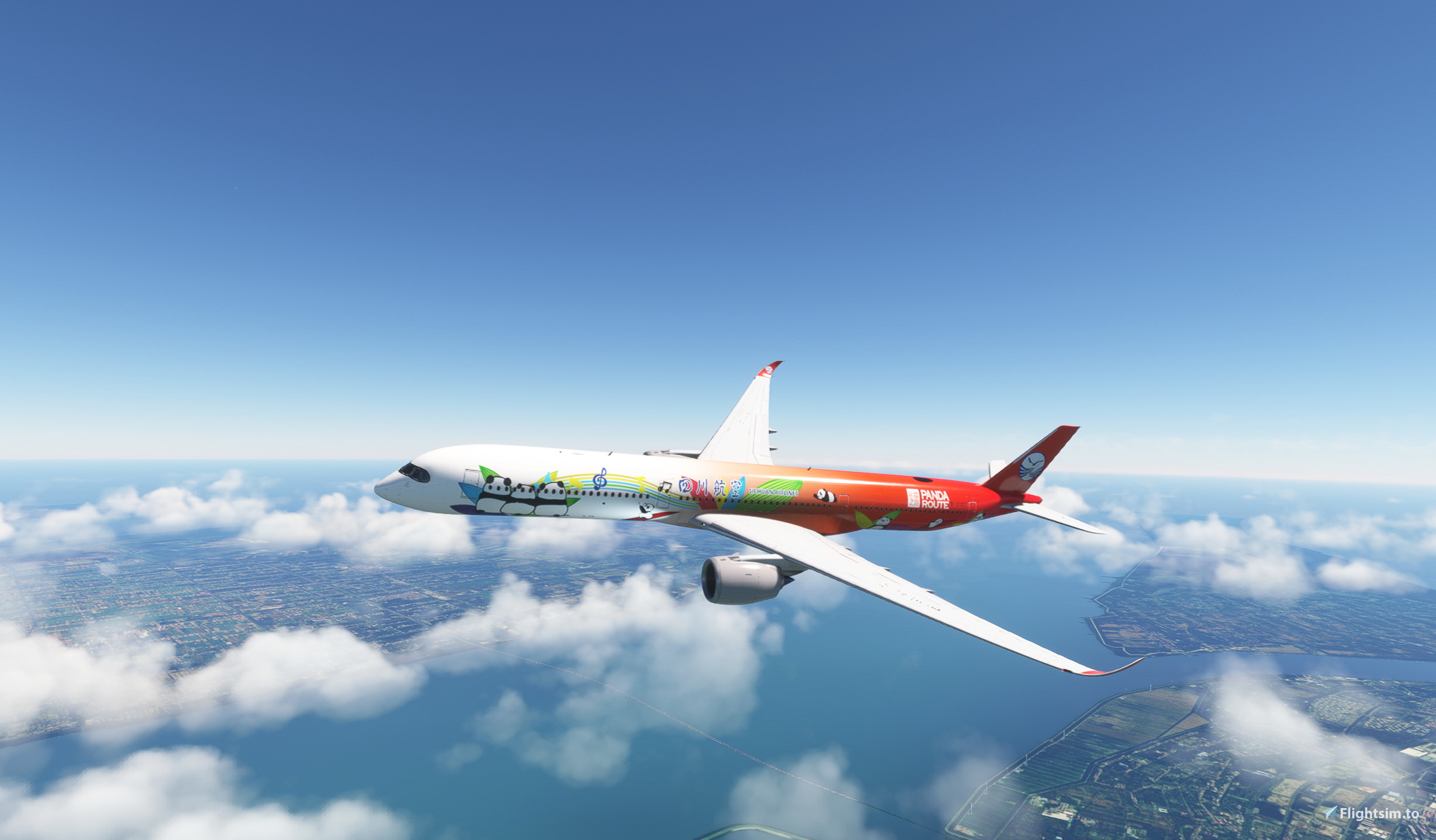 inibuilds A350-900 SiChuan Airlines 四川航空B-306N 熊猫之旅彩绘4K