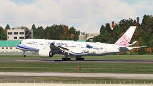 iniBuilds A350-900 China Airlines B-18908 Urocissa caerulea  thumbnail 1