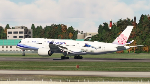 iniBuilds A350-900 China Airlines B-18908 Urocissa caerulea 