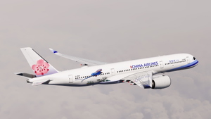iniBuilds A350-900 China Airlines B-18908 Urocissa caerulea  thumbnail 3
