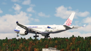 iniBuilds A350-900 China Airlines B-18908 Urocissa caerulea  thumbnail 5