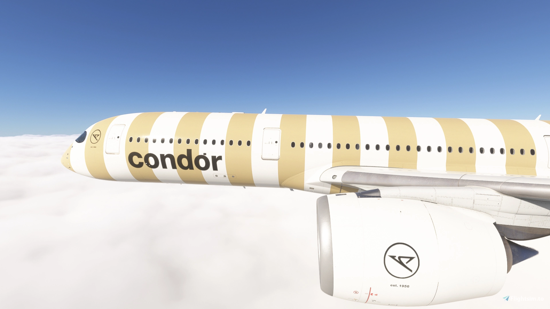 iniBuilds A350-900 w/ cabin Condor Stripes Pack [8K][4K] - Image 1