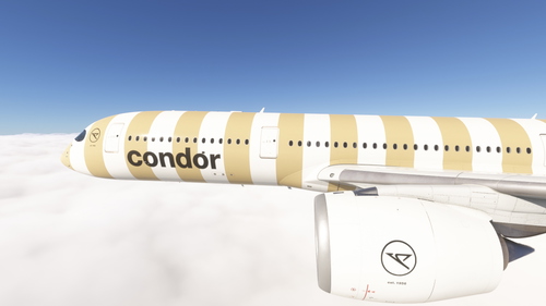 iniBuilds A350-900 w/ cabin Condor Stripes Pack [8K][4K]