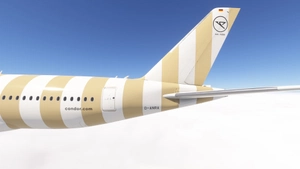 iniBuilds A350-900 w/ cabin Condor Stripes Pack [8K][4K] thumbnail 2