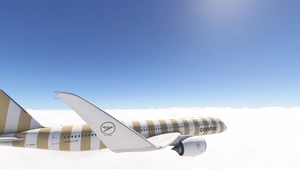 iniBuilds A350-900 w/ cabin Condor Stripes Pack [8K][4K] thumbnail 5